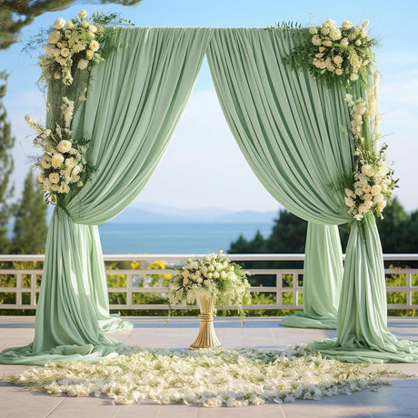 Spandex Backdrop Drape Panel 14 ft x 62 in Sage Green