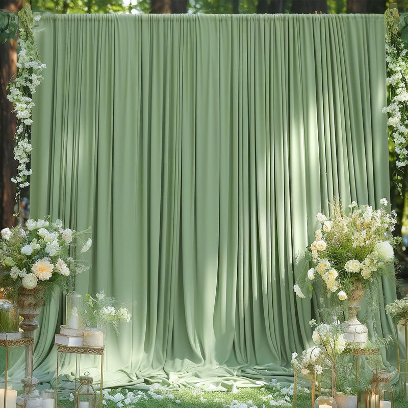 Spandex Backdrop Drape Panel 14 ft x 62 in Sage Green