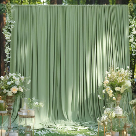 Spandex Backdrop Drape Panel 14 ft x 62 in Sage Green