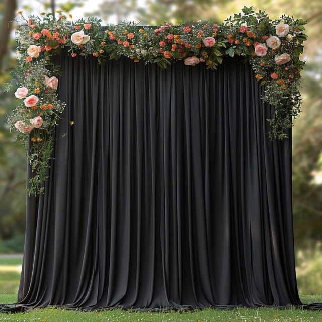 Spandex Backdrop Drape Panel 12 ft x 62 in Black