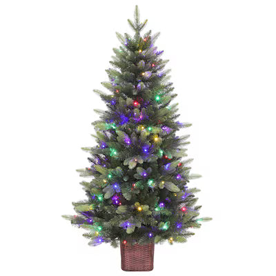 Holiday Living 4.5-ft Everett Grand Pre-Lit Christmas Tree with Color-Changing LED Lights