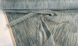 Velvety Strie Aqua Blue Velvet Upholstery Fabric - Aqua Blue/Green Strie, 54" Width (1 Yard)