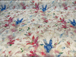 Waverly Soft Focus Bloom Cotton Fabric - Floral, Beige Background With Blue, Pale Pink, Ivory, And Green, 54" Width (By The Yard)