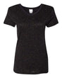 Women's Glitter V-Neck T-Shirt