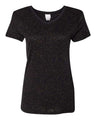 Women's Glitter V-Neck T-Shirt