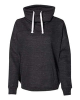 J. America Women’s Mélange Fleece Cowl Neck Sweatshirt