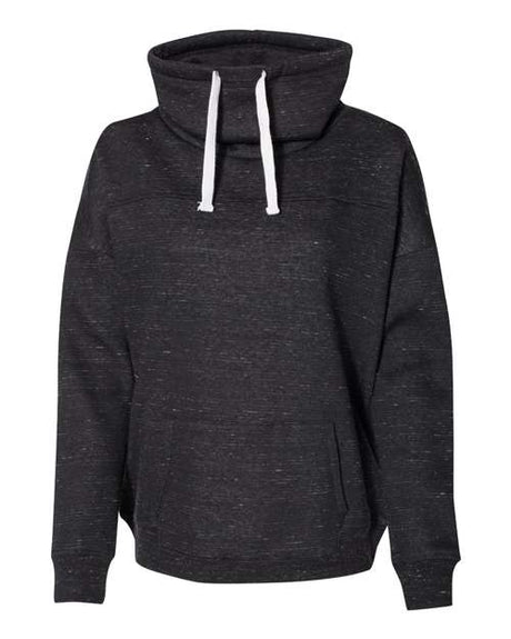 J. America Women’s Mélange Fleece Cowl Neck Sweatshirt