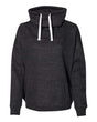 J. America Women’s Mélange Fleece Cowl Neck Sweatshirt
