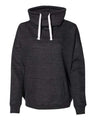 J. America Women’s Mélange Fleece Cowl Neck Sweatshirt