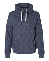 J. America Women’s Mélange Fleece Cowl Neck Sweatshirt