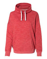 J. America Women’s Mélange Fleece Cowl Neck Sweatshirt