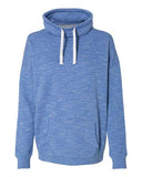 J. America Women’s Mélange Fleece Cowl Neck Sweatshirt