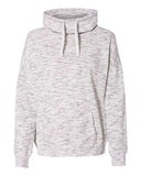 J. America Women’s Mélange Fleece Cowl Neck Sweatshirt