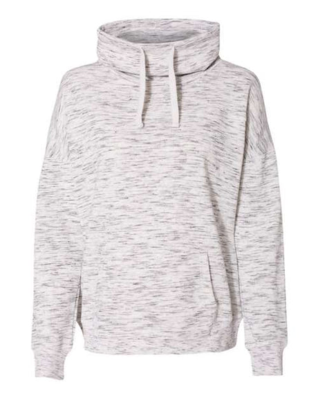 J. America Women’s Mélange Fleece Cowl Neck Sweatshirt