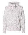 J. America Women’s Mélange Fleece Cowl Neck Sweatshirt