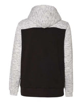 Mélange Fleece Colorblocked Hooded Sweatshirt