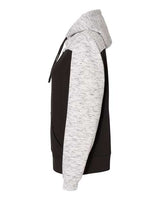 Mélange Fleece Colorblocked Hooded Sweatshirt