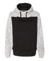 Mélange Fleece Colorblocked Hooded Sweatshirt