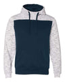 Mélange Fleece Colorblocked Hooded Sweatshirt