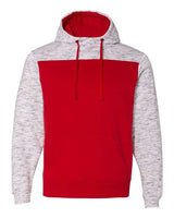 Mélange Fleece Colorblocked Hooded Sweatshirt