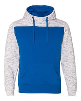 Mélange Fleece Colorblocked Hooded Sweatshirt