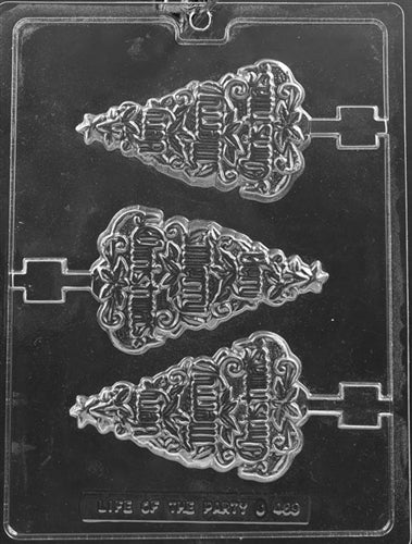 Very Merry Christmas Lolly Chocolate Mold - LPC469