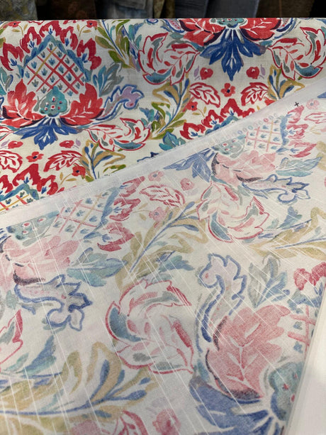 Waverly Confetti Flying Colors 100 Percent Cotton Fabric - Blue, Off White, Red, Pink, Turquoise, Gray, Green, Lavender Confetti Print, 13.5" Horizontal Repeat, 13.5" Vertical Repeat, 54" Width (1 Yard)