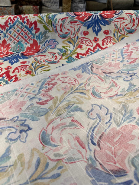 Waverly Confetti Flying Colors 100 Percent Cotton Fabric - Blue, Off White, Red, Pink, Turquoise, Gray, Green, Lavender Confetti Print, 13.5" Horizontal Repeat, 13.5" Vertical Repeat, 54" Width (1 Yard)