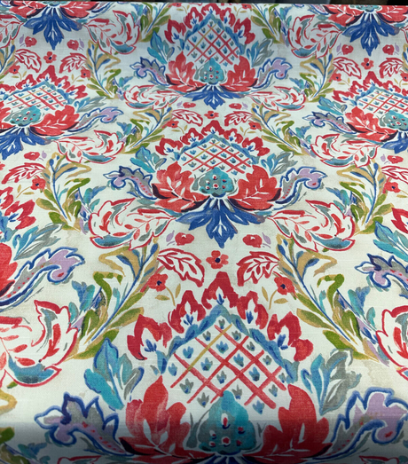 Waverly Confetti Flying Colors 100 Percent Cotton Fabric - Blue, Off White, Red, Pink, Turquoise, Gray, Green, Lavender Confetti Print, 13.5" Horizontal Repeat, 13.5" Vertical Repeat, 54" Width (1 Yard)