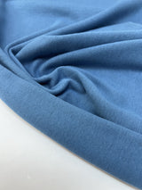 Cotton Rib Knit Fabric Blue