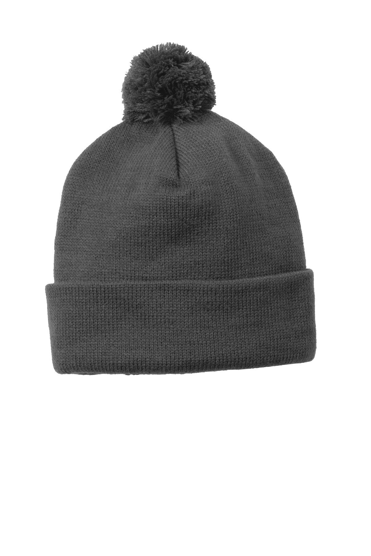 Sport-Tek ® Solid Pom Pom Beanie