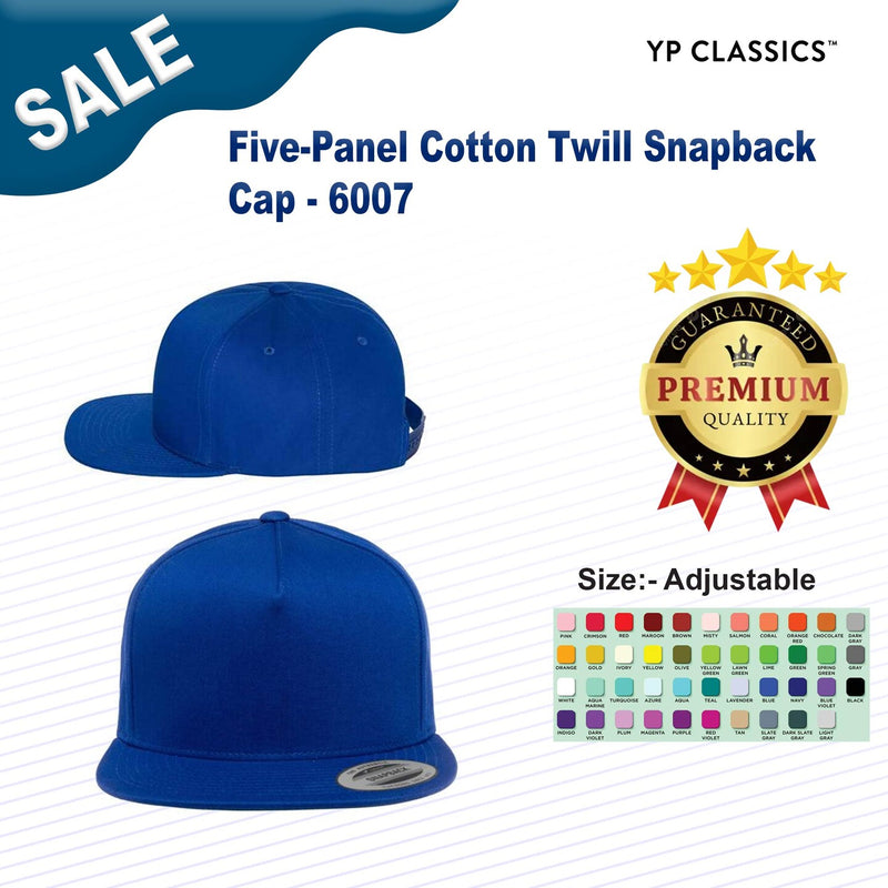 YP Classics® Five-Panel Cotton Twill Snapback Cap