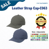 Port Authority® Leather Strap Cap