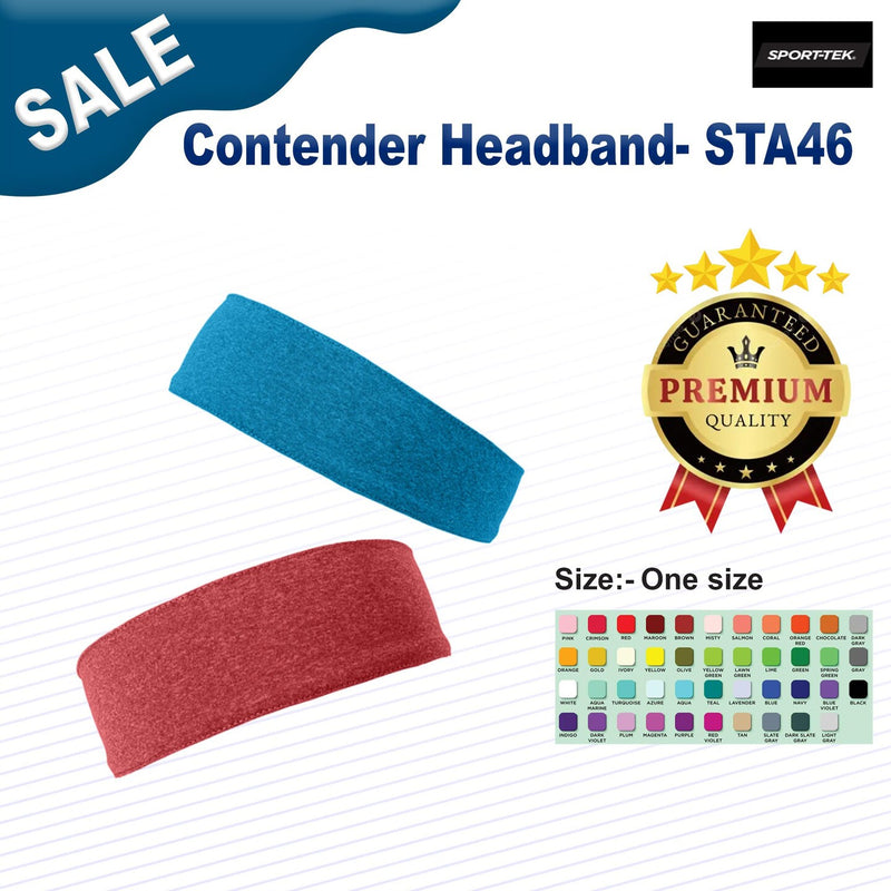 Sport-Tek Contender Stretch Performance Headband with moisture-wicking fabric