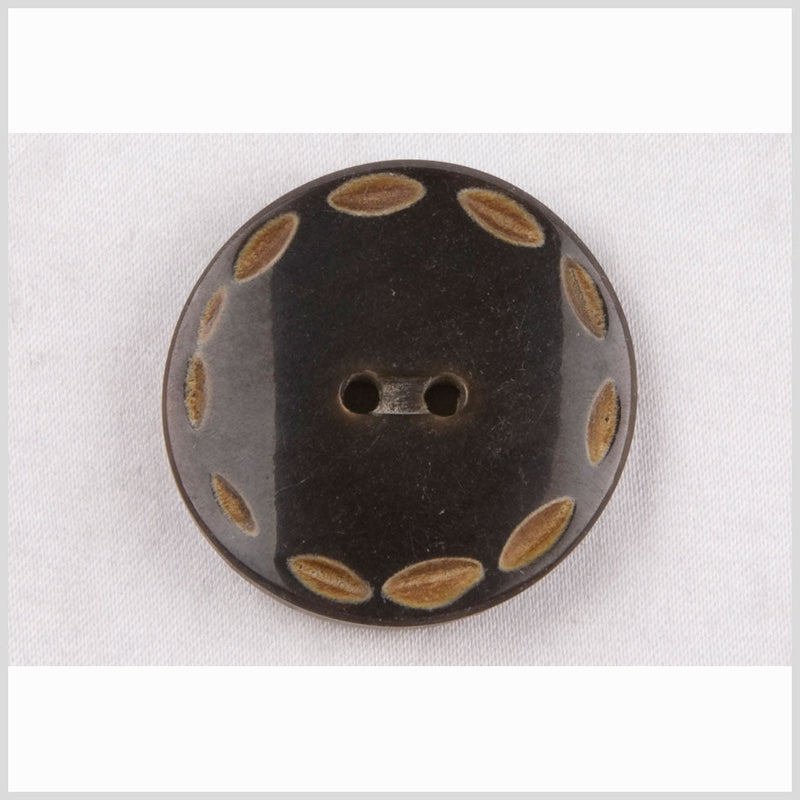Black Horn Coat Button - 80L/50.8mm