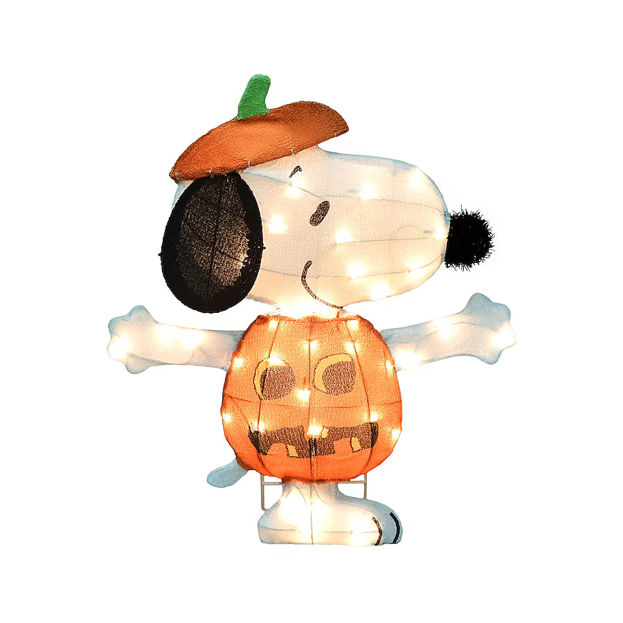 1.97-ft Yard Stake Lighted Peanuts Snoopy Jack-o-lantern Halloween Decoration