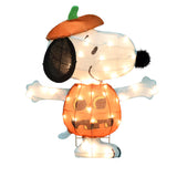 1.97-ft Yard Stake Lighted Peanuts Snoopy Jack-o-lantern Halloween Decoration