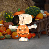 1.97-ft Yard Stake Lighted Peanuts Snoopy Jack-o-lantern Halloween Decoration