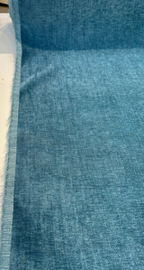 Sephora Chenille Upholstery Fabric - Turquoise Solid, 75,000 Double Rubs, 54" Width (1 Yard)