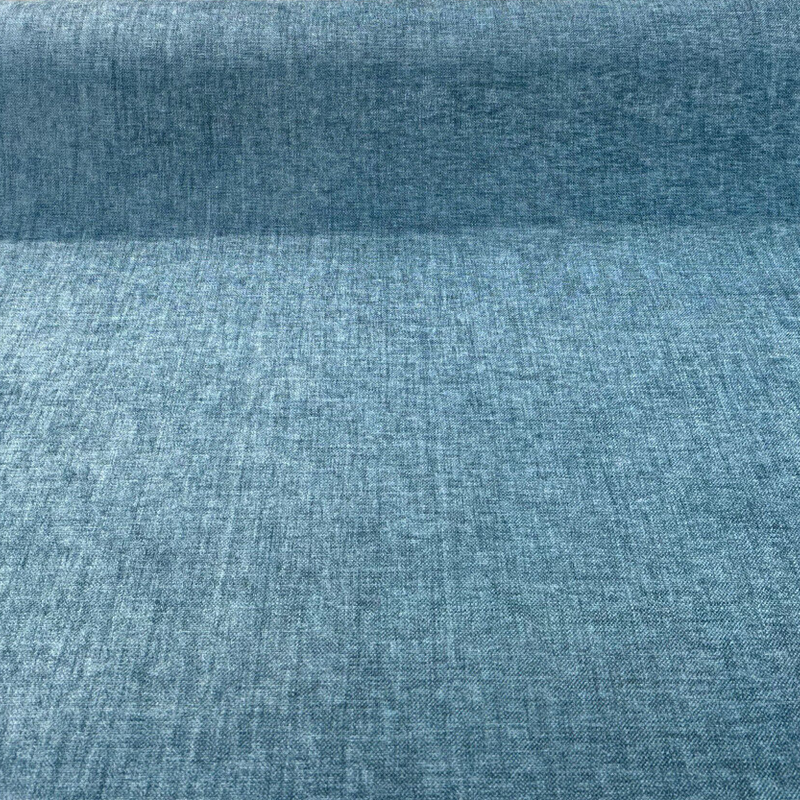 Sephora Chenille Upholstery Fabric - Turquoise Solid, 75,000 Double Rubs, 54" Width (1 Yard)