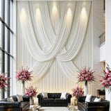 Spandex Ceiling Drapery Backdrop Panel 32 ft x 62 in Ivory