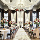Spandex Ceiling Drapery Backdrop Panel 32 ft x 62 in Ivory