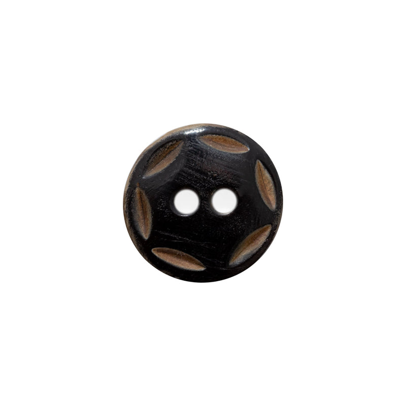 Black Horn Button - 24L/15mm