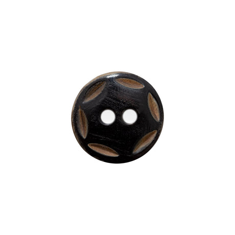 Black Horn Button - 24L/15mm