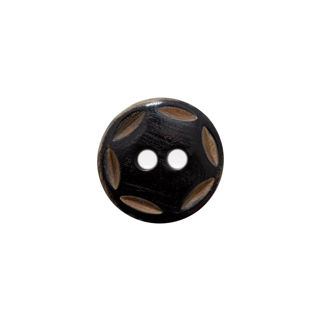 Black Horn Button - 24L/15mm