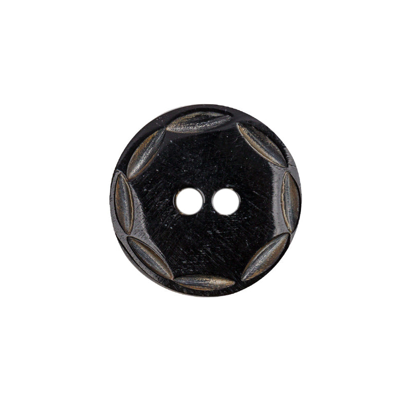 Black Horn Button - 32L/20mm