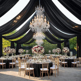 Spandex Ceiling Drapery Backdrop Panel 32 ft x 62 in Black