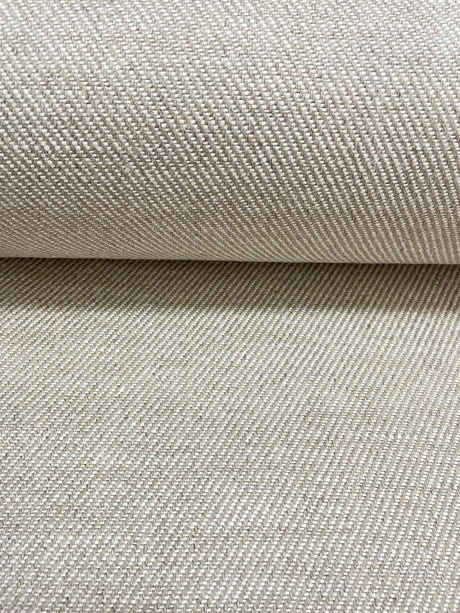 Pure Linen Twill Fabric Mixed Natural