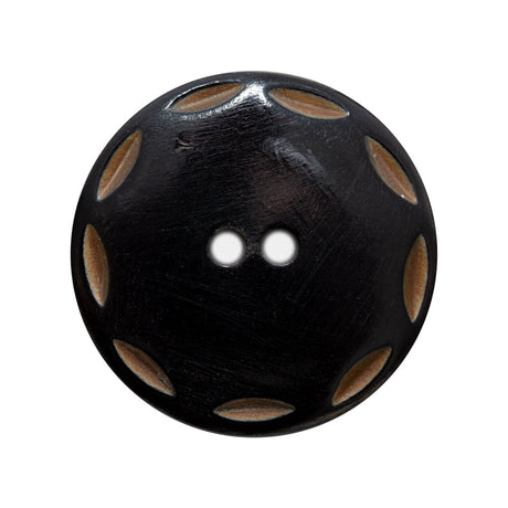 Black Horn Coat Button - 45L/29mm