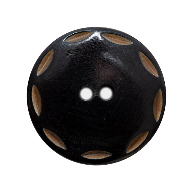 Black Horn Coat Button - 45L/29mm
